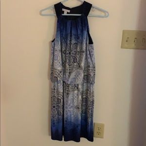 Blue patterned Dress